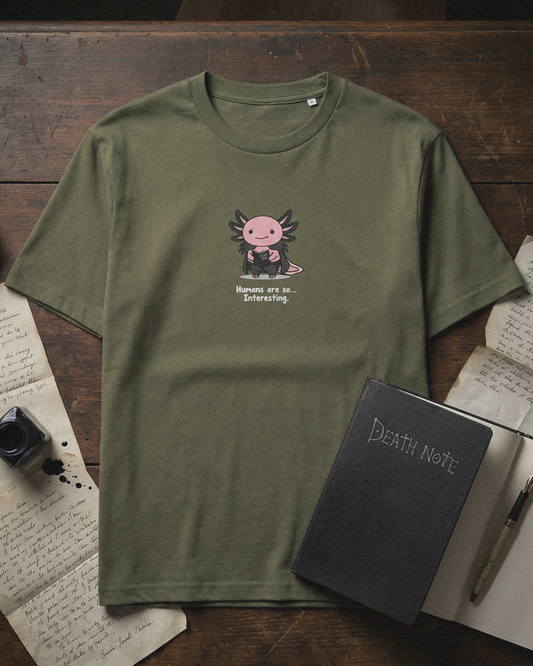 Humans Are So Interesting T-Shirt – Funny Death Note Musical Parody Tee, Ryuk Inspired Shirt, Musical Theatre Broadway Gift